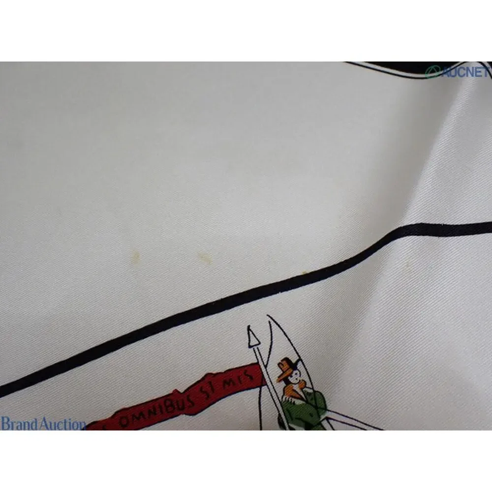 6494 - Hermes Jeu des Omnibus et Dames Blanches Silk Carre 90 - Picture 13 of 15